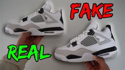 nike jordan 4 retro fake vs real|air jordan 4 scam.